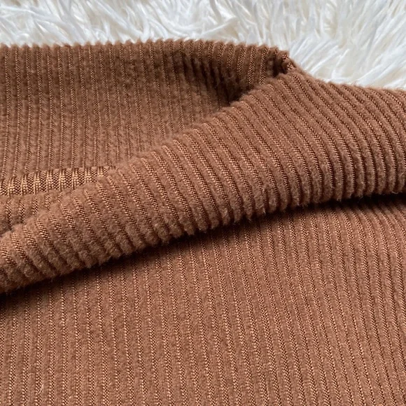 Jenny Boston Ribbed Dolman Top 💗 Brown - Picture 9 of 12